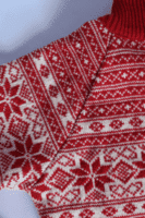 Norweger Pullover "Fjordglød" mit Schneeflocke - 100 % Schurwolle