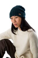 Skandinavische Wollmütze "Alrune" Perlstrick Merinowolle