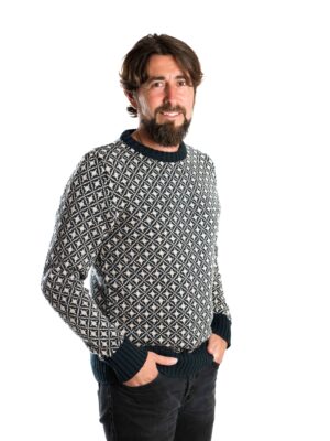 Skandinavischer Merinowolle-Pullover "Bjørn" MIDNIGHT BLUE