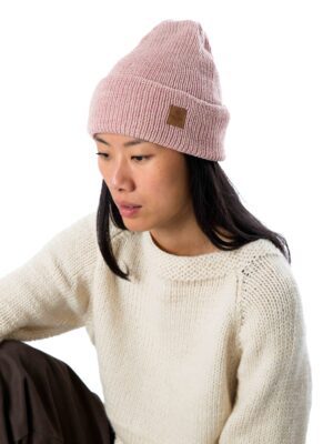 Skandinavische Wollmütze C in Dark Rose
