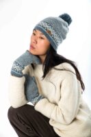 Norweger-Muster Wollhandschuhe "Enya" Lammwolle mit Fleece