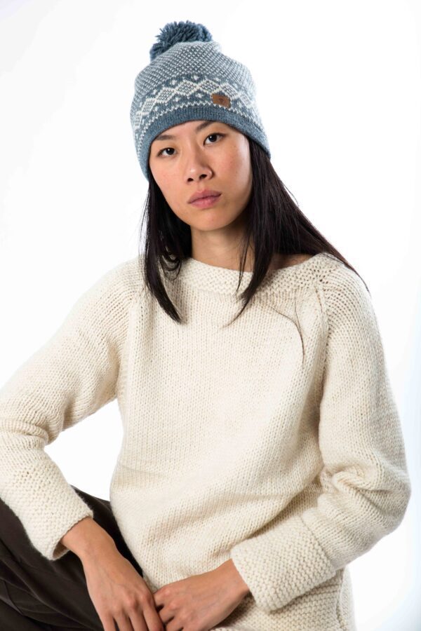 Norweger-Stil Wollmütze "Enya" aus Lammwolle