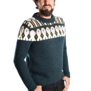 Norweger Pullover Herren Frede Petrol