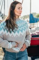 Merinowolle-Pullover "Helena" Handgestrickt im Norweger Stil