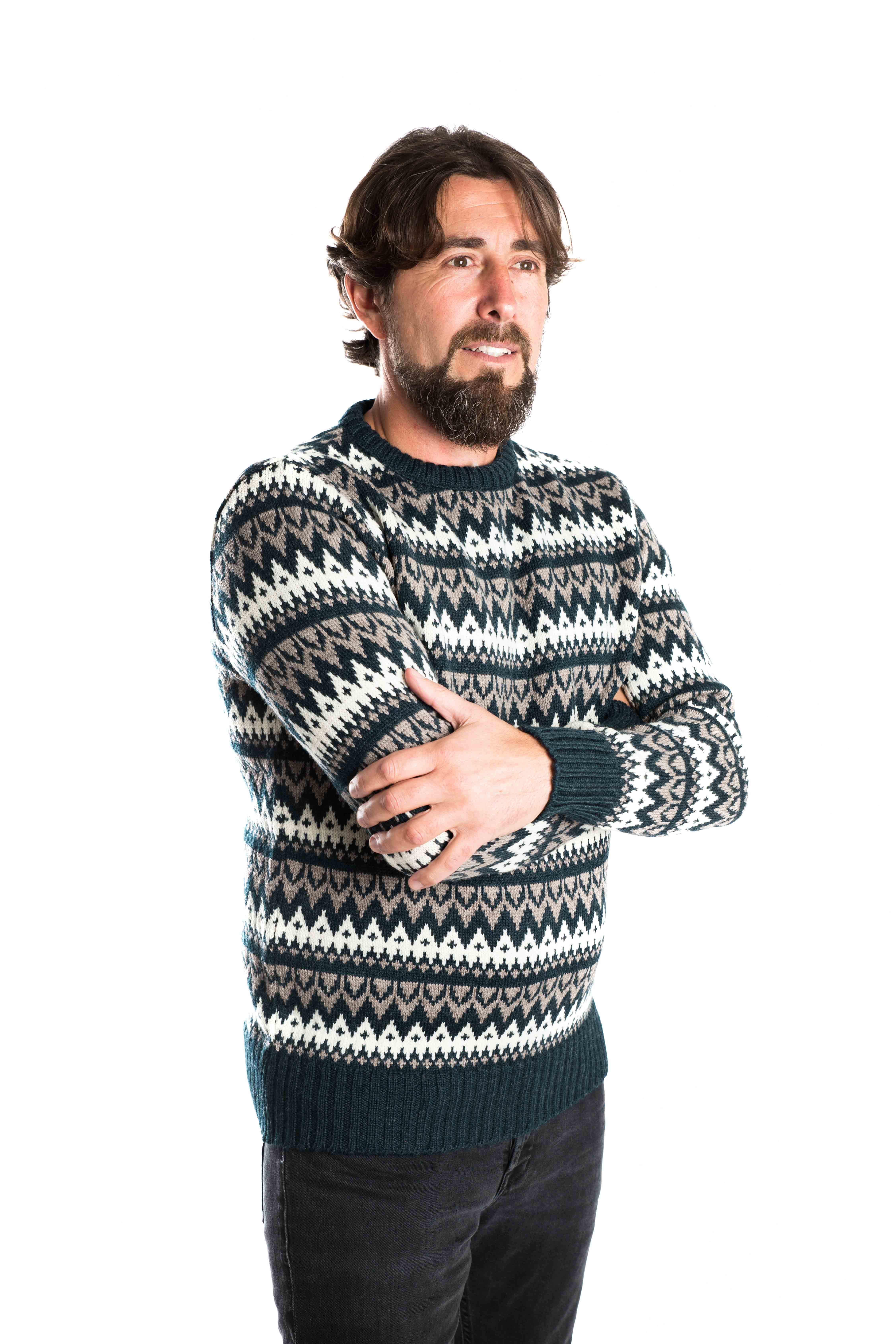 Skandinavischer Merinowolle-Pullover "Halfdan" INDIGO