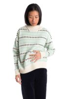 Merinowolle-Pullover Rundhals "Gunhild" BLAU