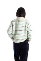 Merinowolle-Pullover Rundhals "Gunhild" BLAU