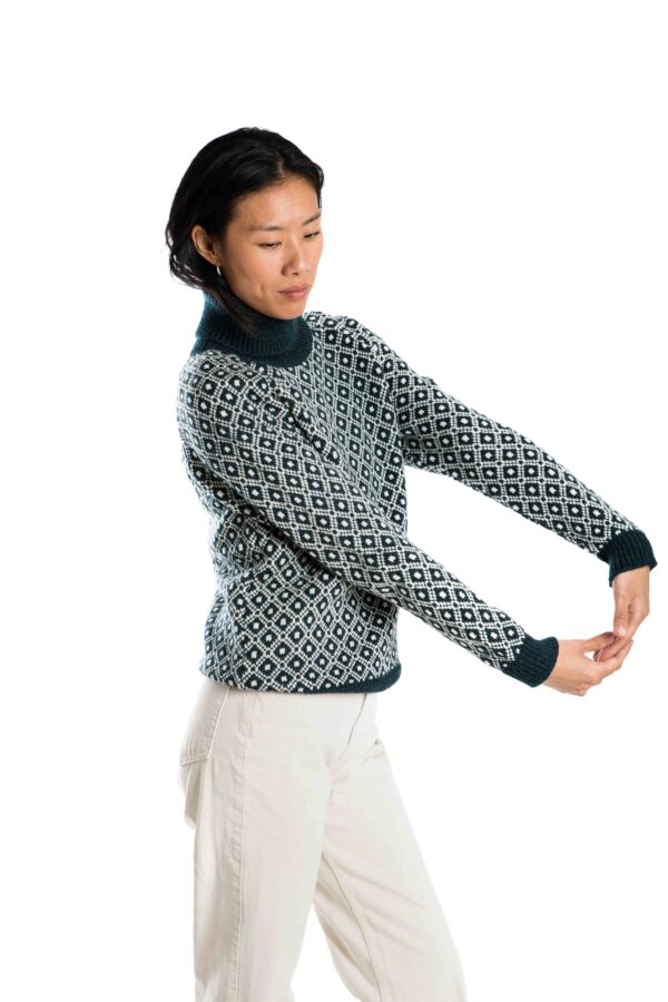 Merinowolle-Rollkragenpullover "Lila" INDIGO