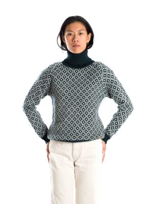 Merinowolle-Rollkragenpullover "Lila" INDIGO