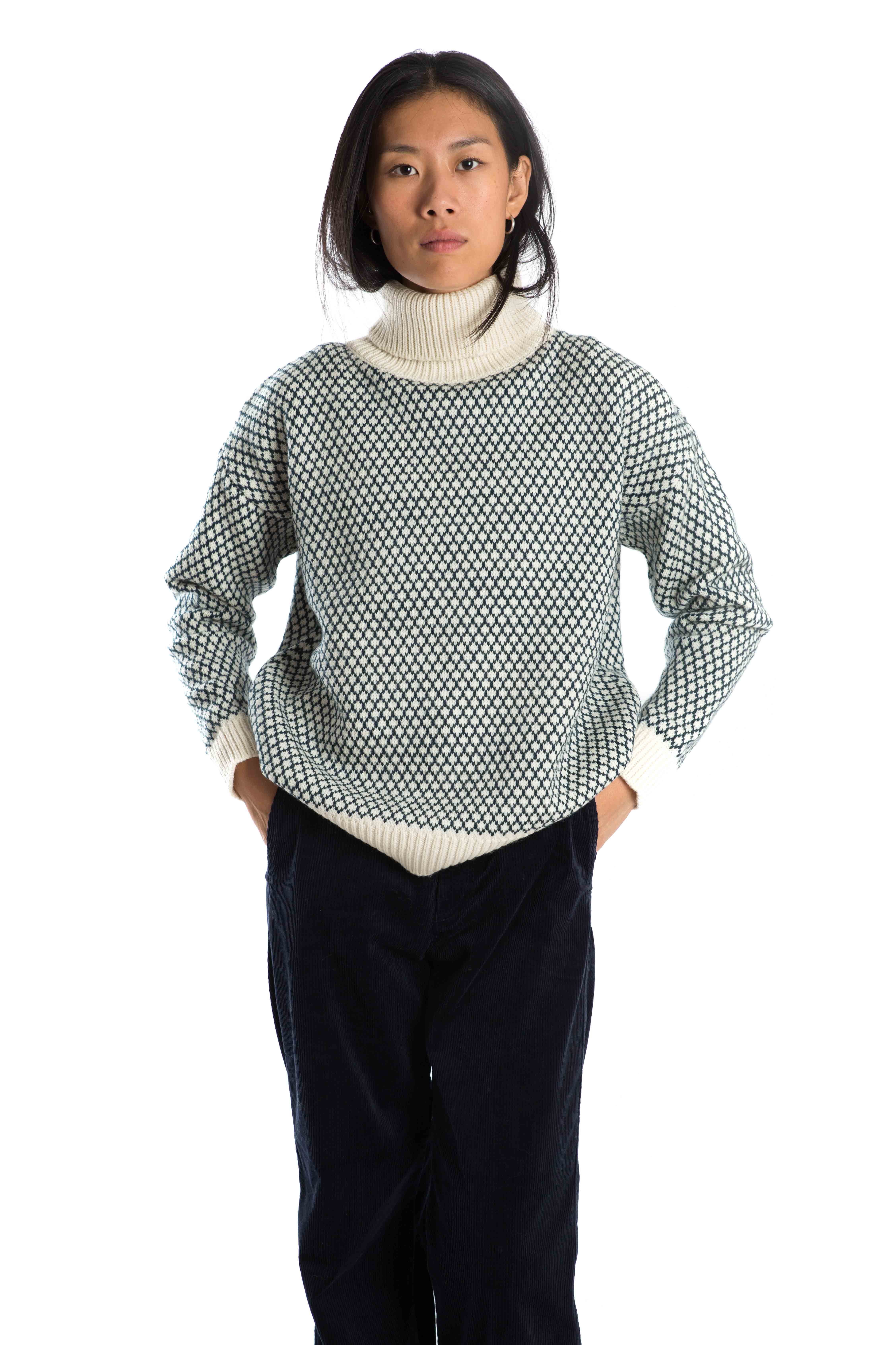 Skandinavischer Merinowolle-Pullover "Liv" INDIGO