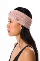 Skandinavisches Woll-Stirnband mit Knoten "Lyra" Merinowolle, handgestrickt