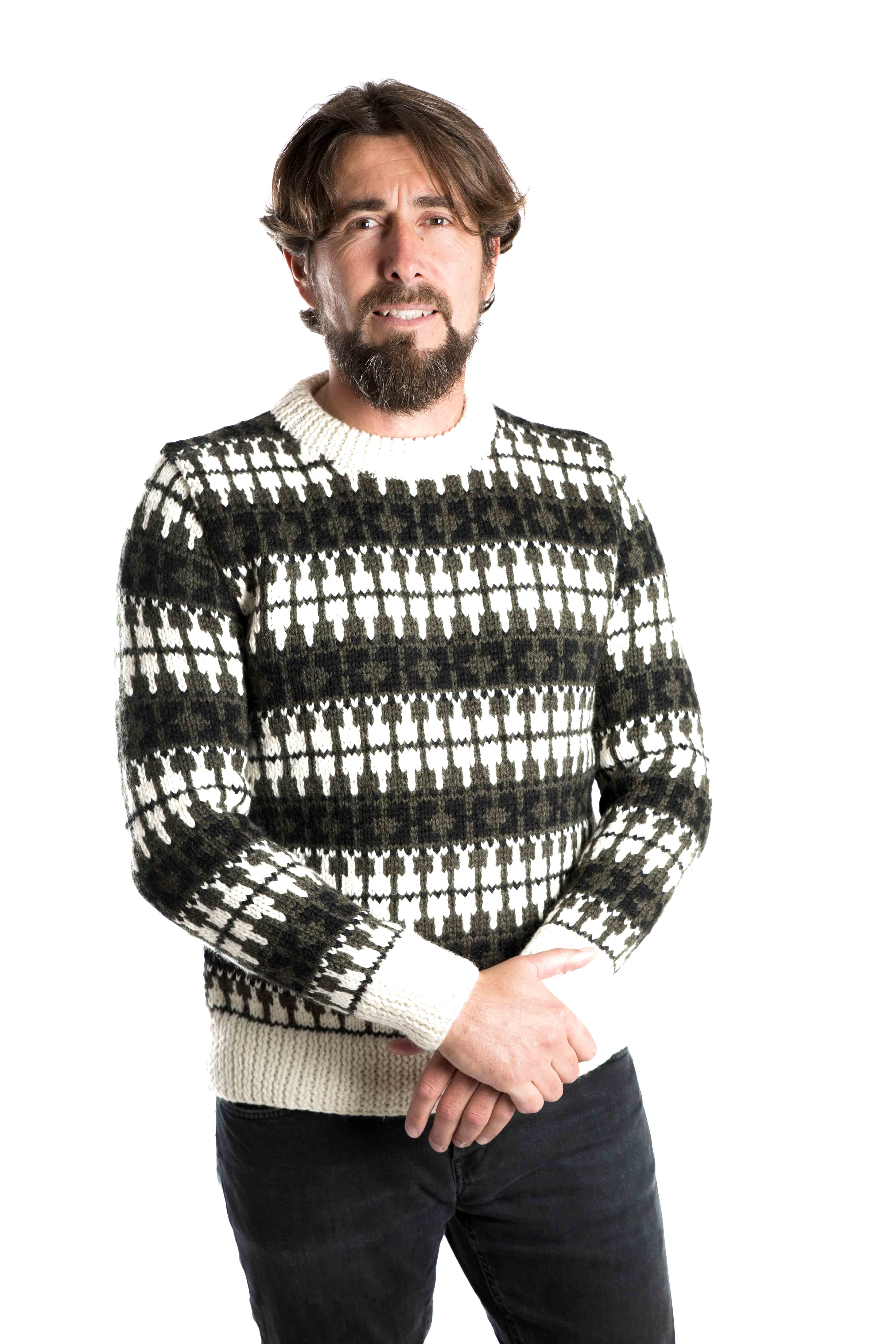 Nordischer Merinowolle-Pullover "Skaane" OLIVE