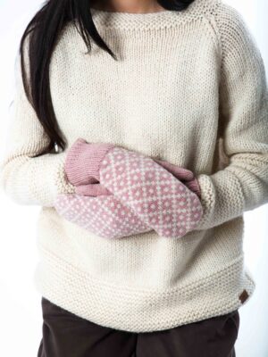 Norweger Wollstrickhandschuhe Tinka  Rosa