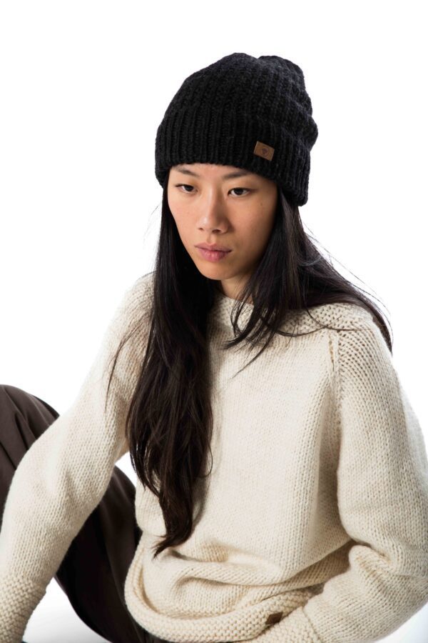 Skandinavische Wollmütze "Ulv" Merinowolle mit Fleecefutter