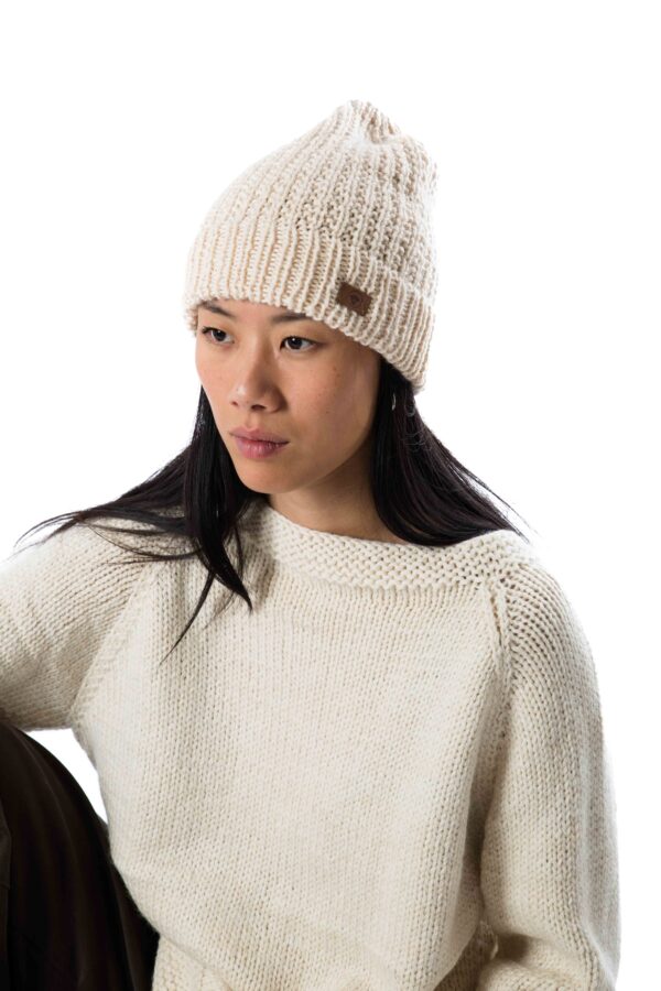 Skandinavische Wollmütze "Ulv" Merinowolle mit Fleecefutter