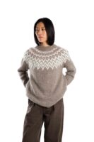 Merinowolle Norwegermuster Pullover "Che Che" Handgestrickt