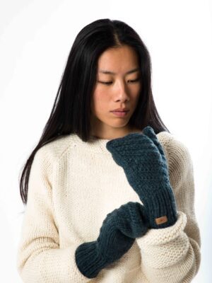 Skandinavische Strickhandschuhe Duchess Indigo blau