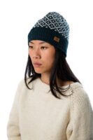 Skandinavische Strickmütze "Tinka" mit Norweger-Muster aus Merinowolle