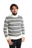 Skandinavischer Merinowolle-Pullover Rollkragen "Gorm" WEISS