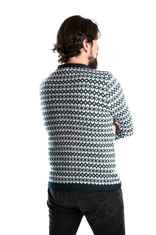 Skandinavischer Merinowolle-Pullover "Ymer" Rundhals INDIGO