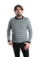 Skandinavischer Merinowolle-Pullover "Ymer" Rundhals INDIGO