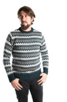 Skandinavischer Merinowolle-Pullover "Halfdan" INDIGO