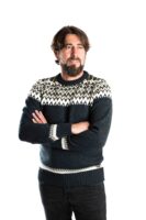 Norweger-Stil Pullover "Alp" Merinowolle NAVY