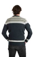 Norweger-Stil Pullover "Alp" Merinowolle NAVY