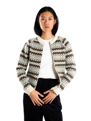 Skandinavischer Merinowolle Cardigan "Hazel" BLAU