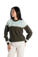 Skandinavischer Merinowolle-Pullover "Helga" OLIVE