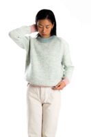 Skandinavischer moderner Merinowolle-Pullover "Astra" SKY BLUE