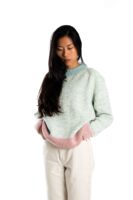 Skandinavischer moderner Merinowolle-Pullover "Astra" SKY BLUE