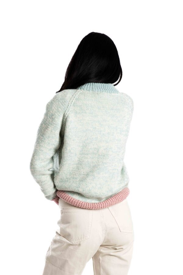Skandinavischer moderner Merinowolle-Pullover "Astra" SKY BLUE