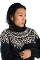 Merinowolle Norwegermuster Pullover "Che Che" Handgestrickt