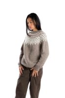 Merinowolle Norwegermuster Pullover "Che Che" Handgestrickt