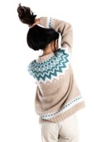 Merinowolle-Pullover "Helena" Handgestrickt im Norweger Stil