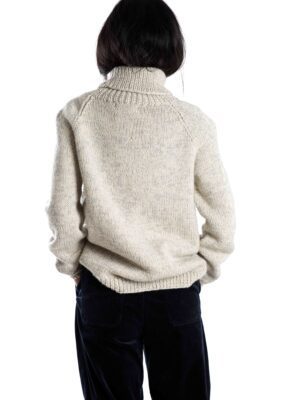 Merinowolle Pullover Yrsa CREME Rücken