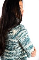 Skandinavischer Merinowolle-Pullover "Butterfly" Rollkragen Handgestrickt