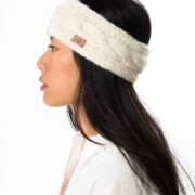 ITEM1193 A MOHAIR CABLE BAND WHITE