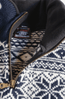 Norweger Pullover "Morten" Schneeflocken Muster, 100 % Schurwolle