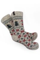 Dänische Weihnachtssocken "Julesokker" Weihnachtsbaum 80 % Lammwolle