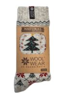 Dänische Weihnachtssocken "Julesokker" Weihnachtsbaum 80 % Lammwolle