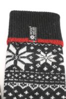 Skandinavische Wollsocken Schneeflockenmuster 70% Lammwolle