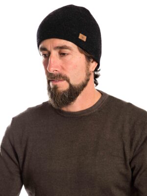 ITEM1020 B ARN BEANIE REVERSIBLE BLACK