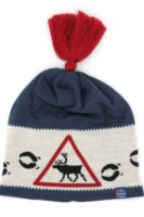 Rentier Motiv Wollmütze 100% Merinowolle